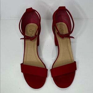 YNot Women’s Cake Heeled Red Sandals